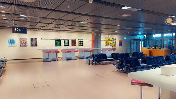 Pictures in the waiting area