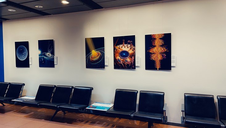 Pictures in the waiting area