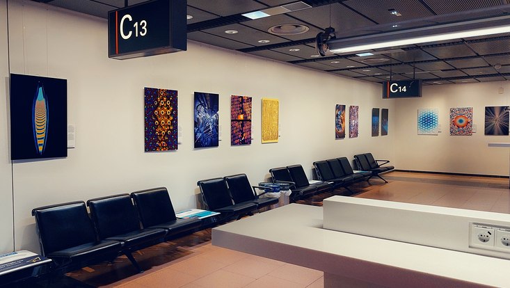 Pictures in the waiting area